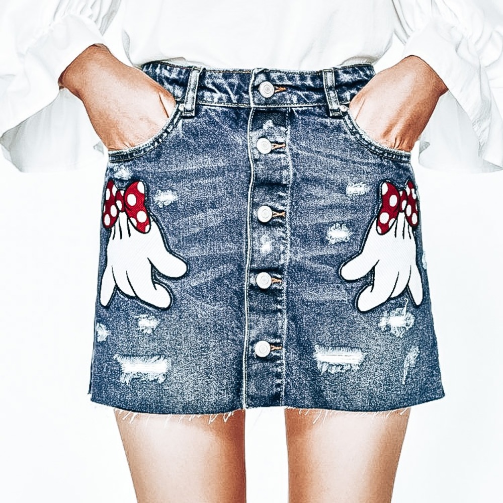 Zara TRF Disney denim skirt XS size